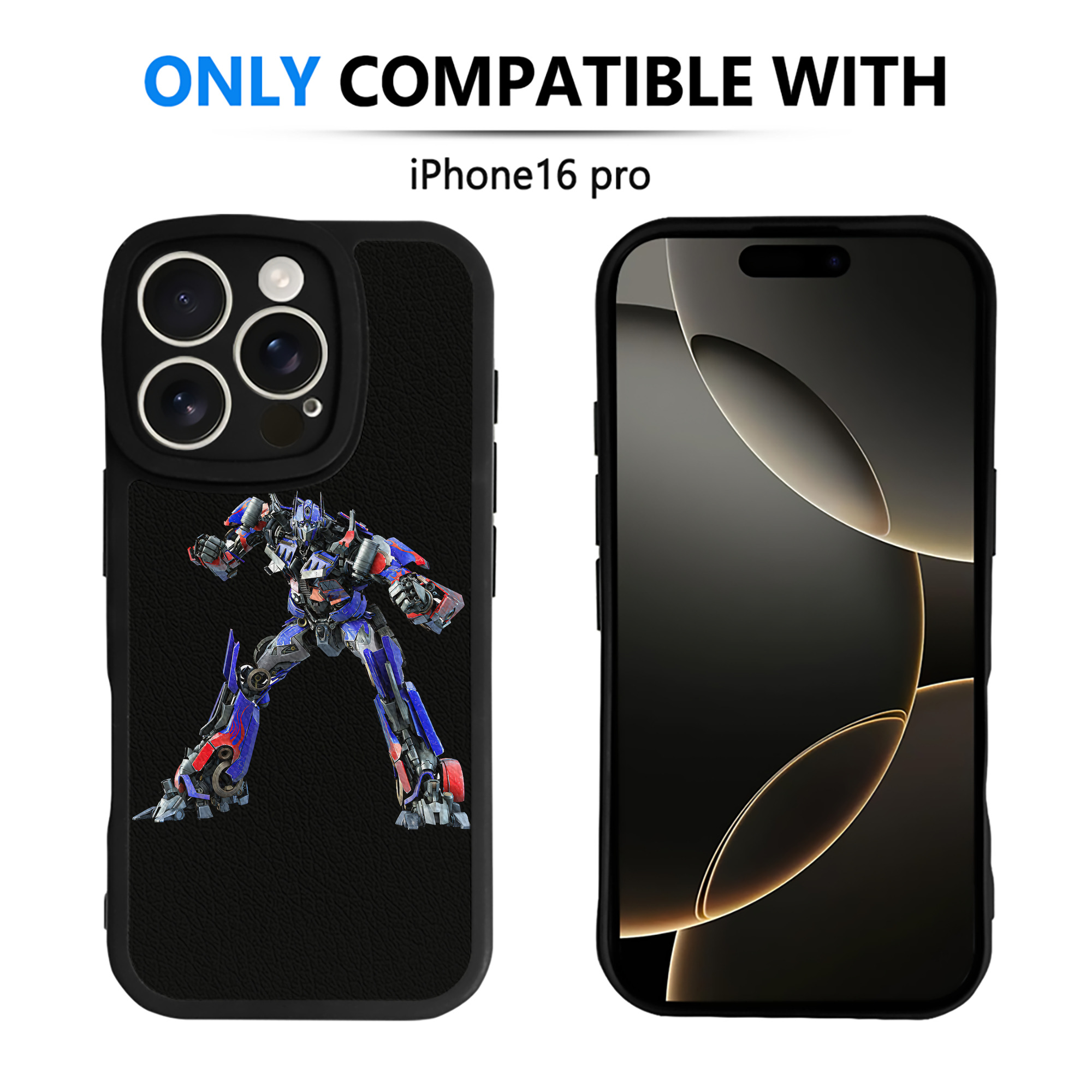 （画像用） Transformers トランスフォーマー 【iPhone 16シリーズ対応】シリコンスマホケース（レザー調） 材質：シリコン